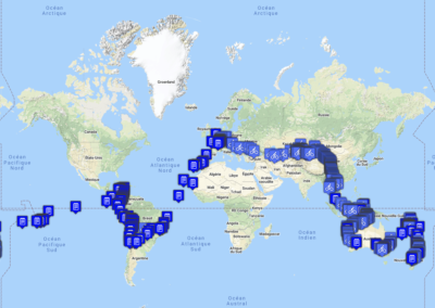 carte tour du monde vélo et bateau stop